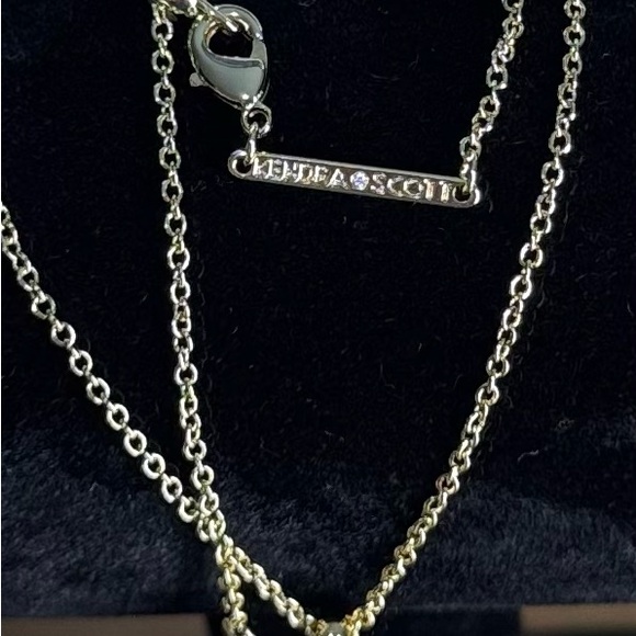 Kendra Scott Gold Necklace with Iridescent Initial Pendant - Picture 6 of 8